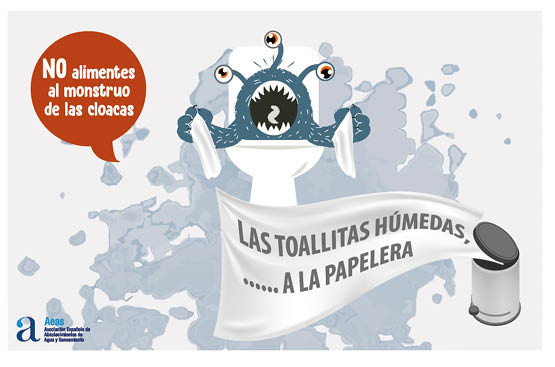 Ir a la noticia Aquona se adhiere a la campaña “No alimentes al monstruo de las cloacas” para celebrar el Día Mundial del Saneamiento